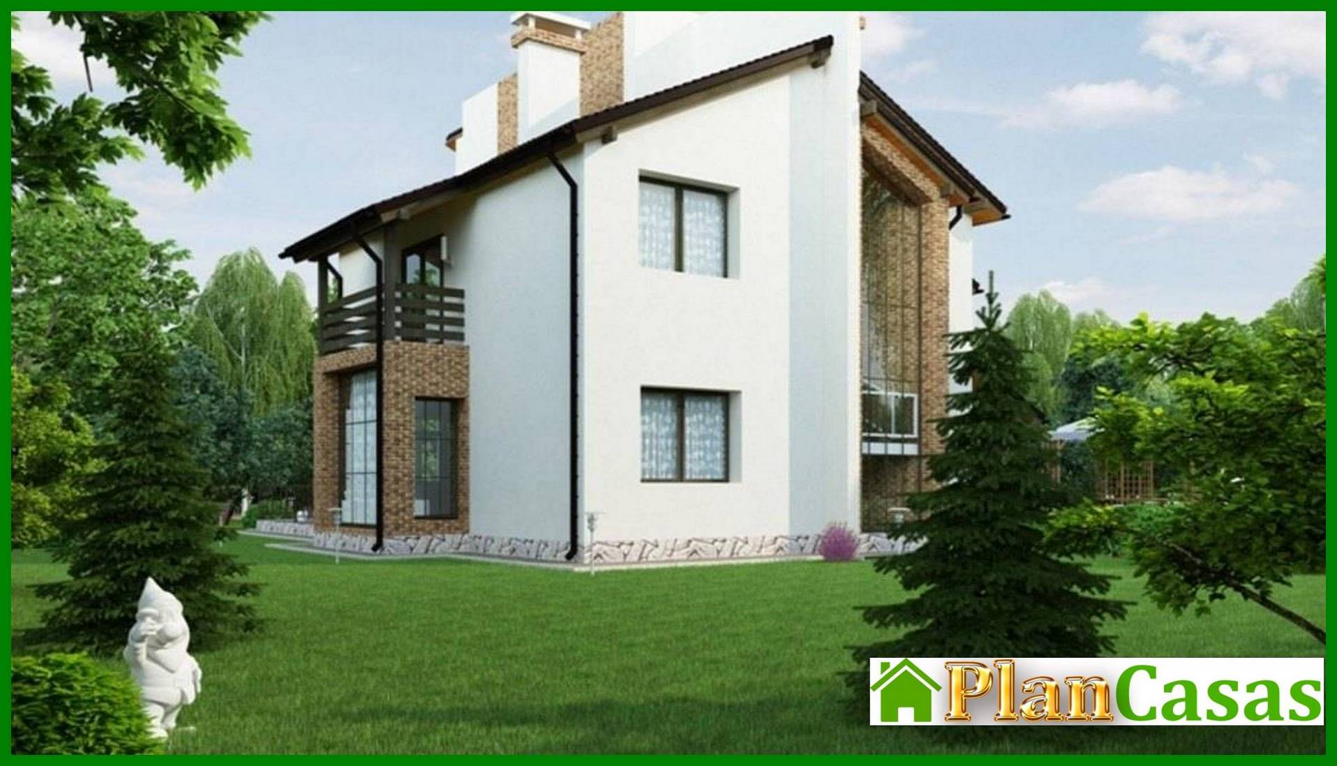 Visualization gallery - Two-storey bright house with an unusual roof