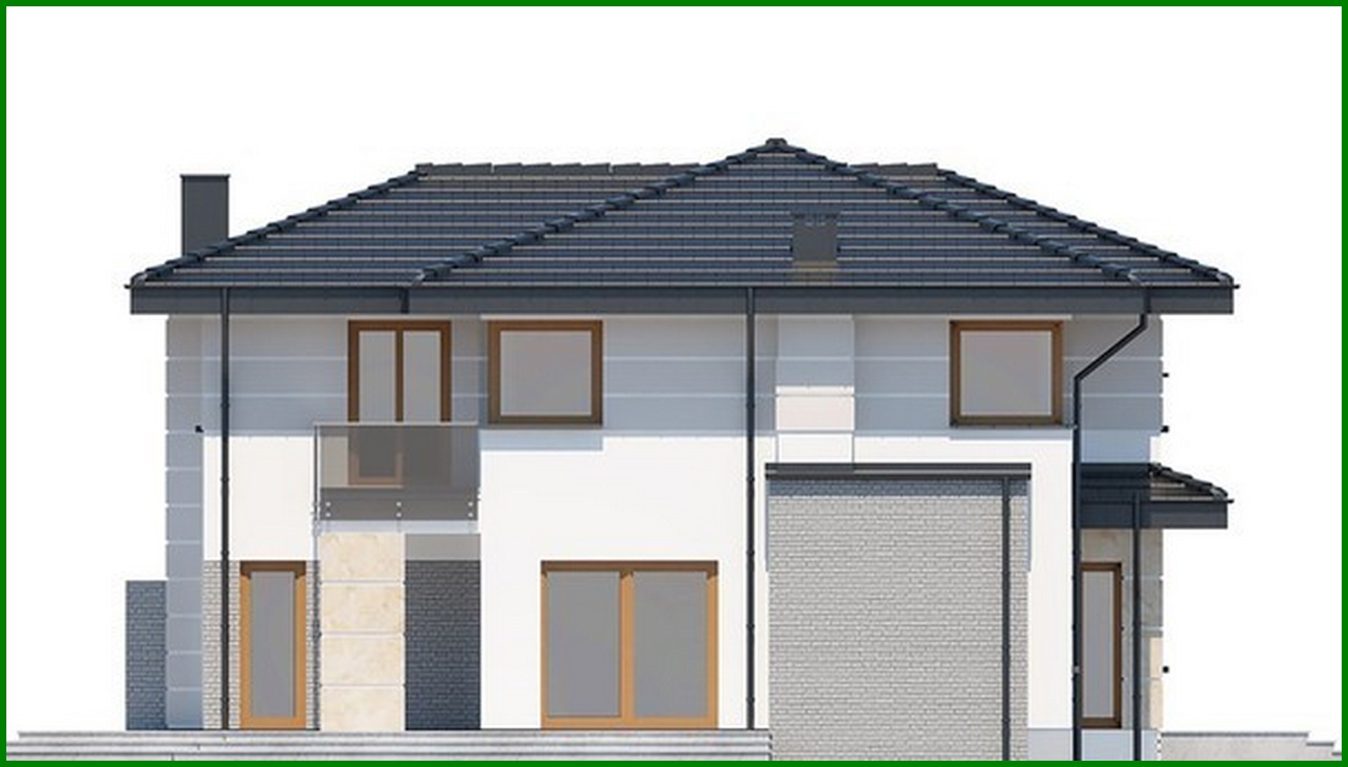 Visualization gallery - Two-story residential building with comfortable private rooms