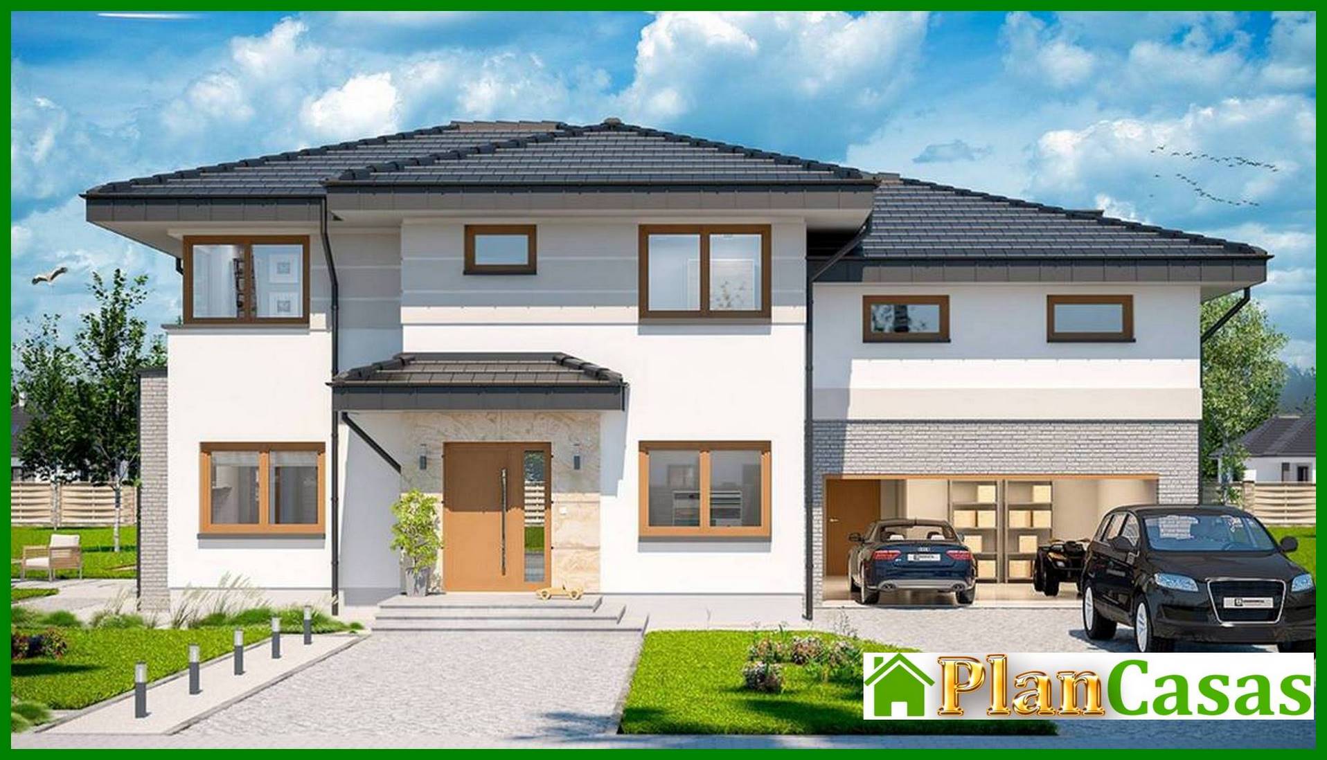 Visualization gallery - Two-story residential building with comfortable private rooms