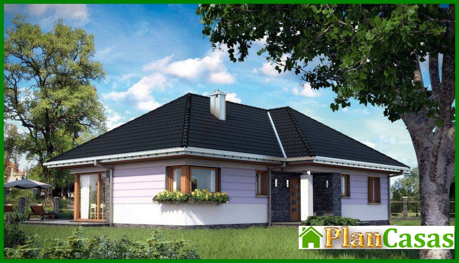 Visualization gallery - One storey T-shaped house