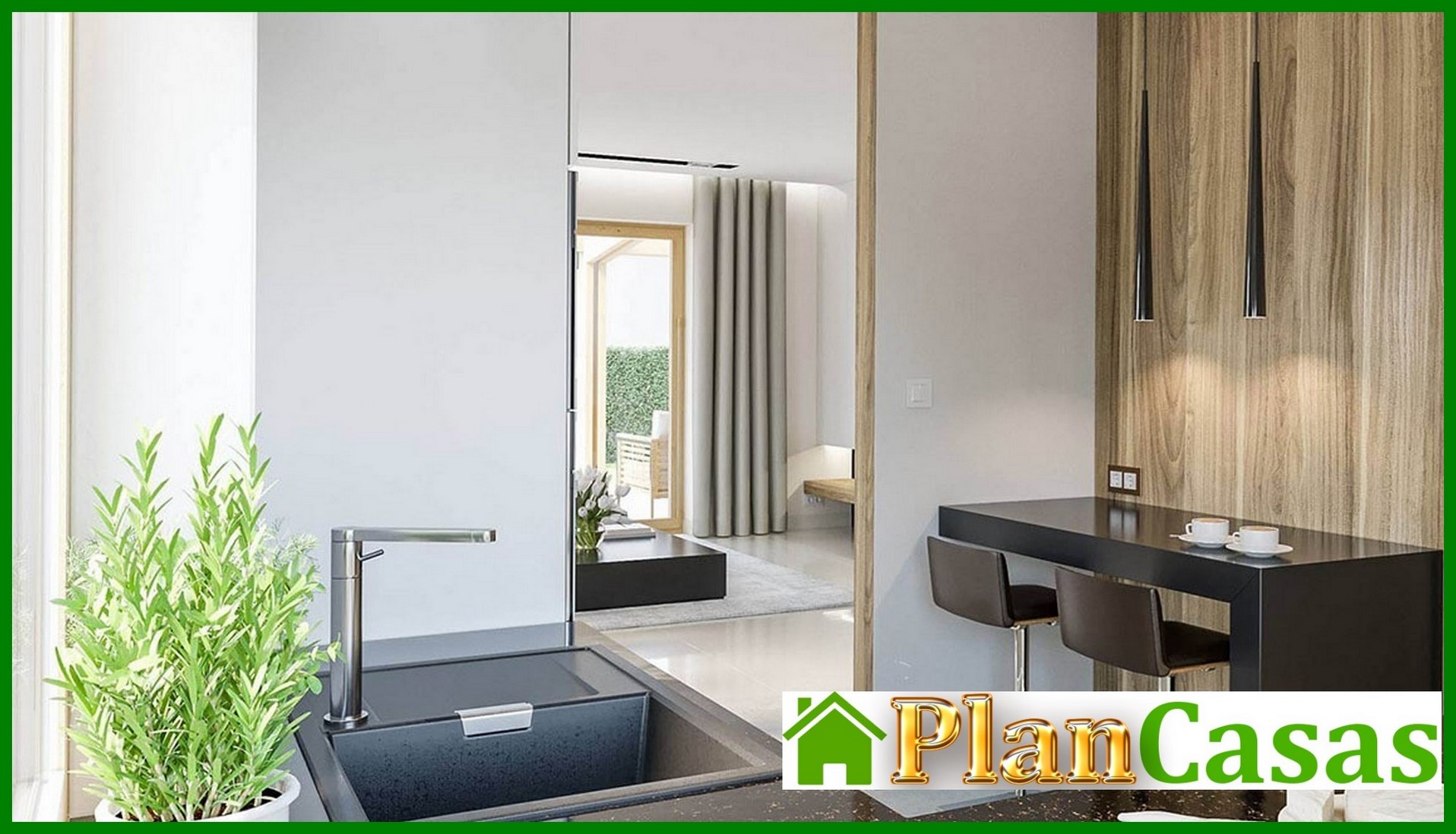 Visualization gallery - A delightful house building with wooden columns