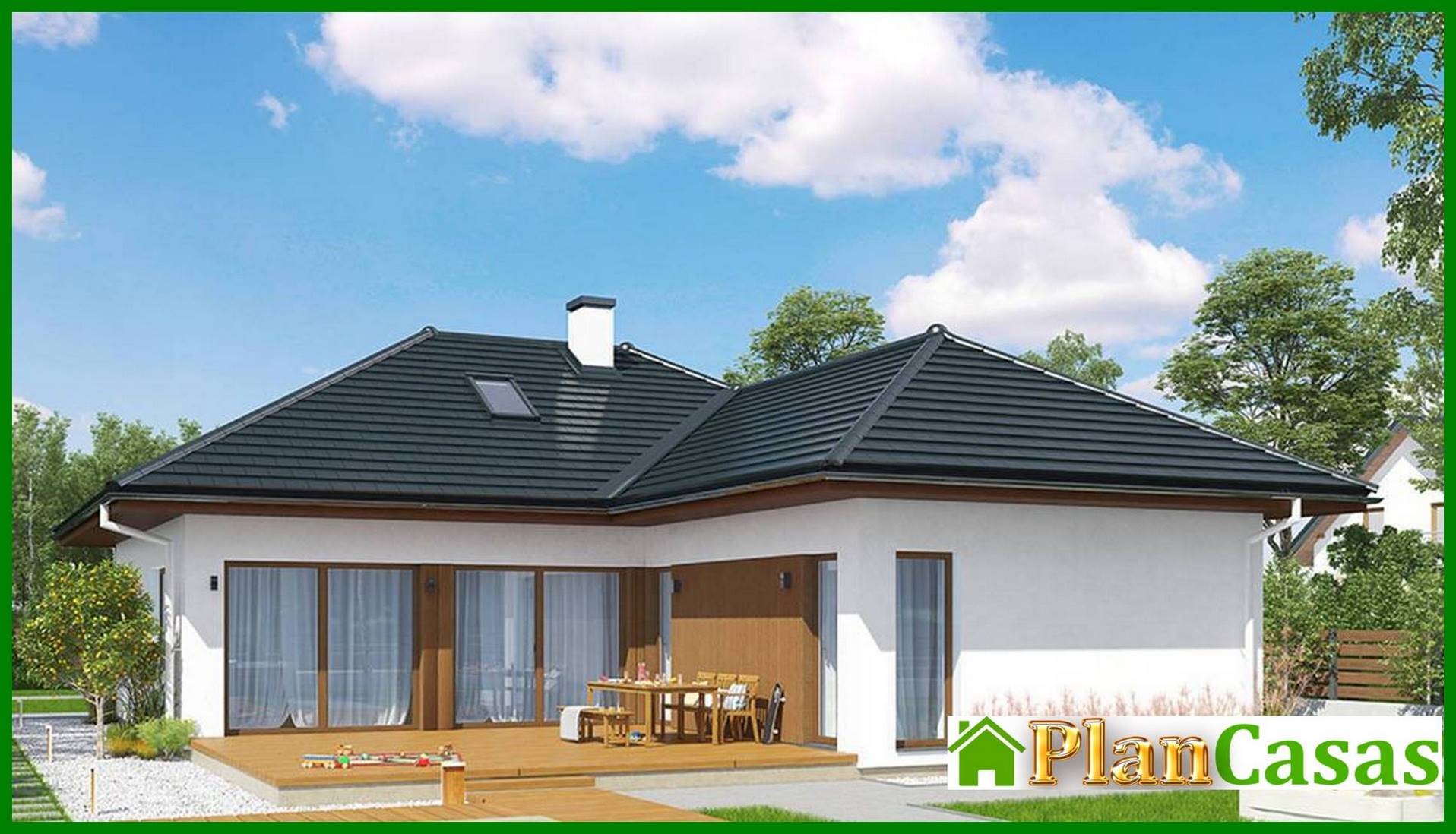 Visualization gallery - Presentable residential house with a semi-closed veranda