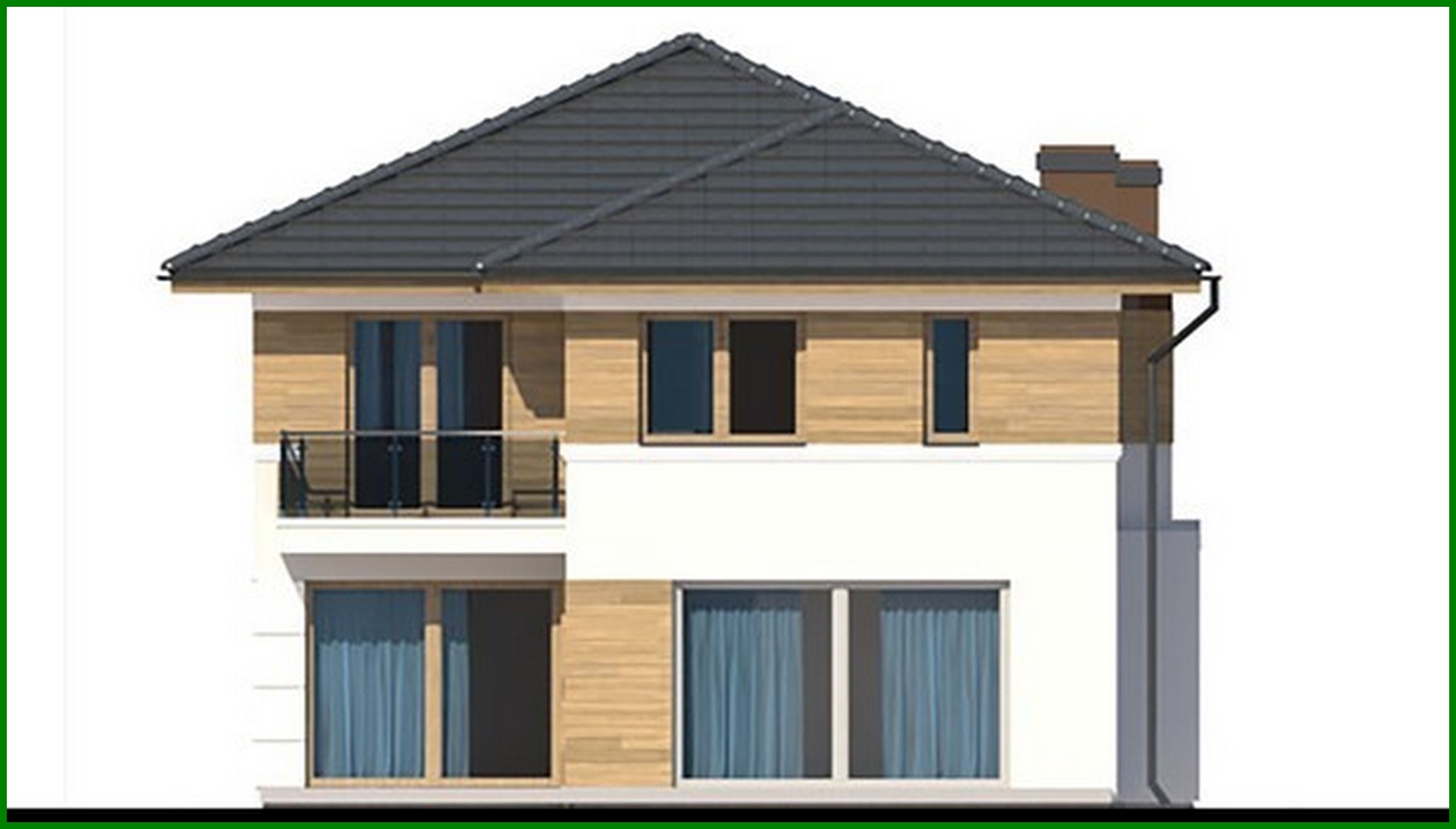 Visualization gallery - Modern house with three bedroom on the second floor