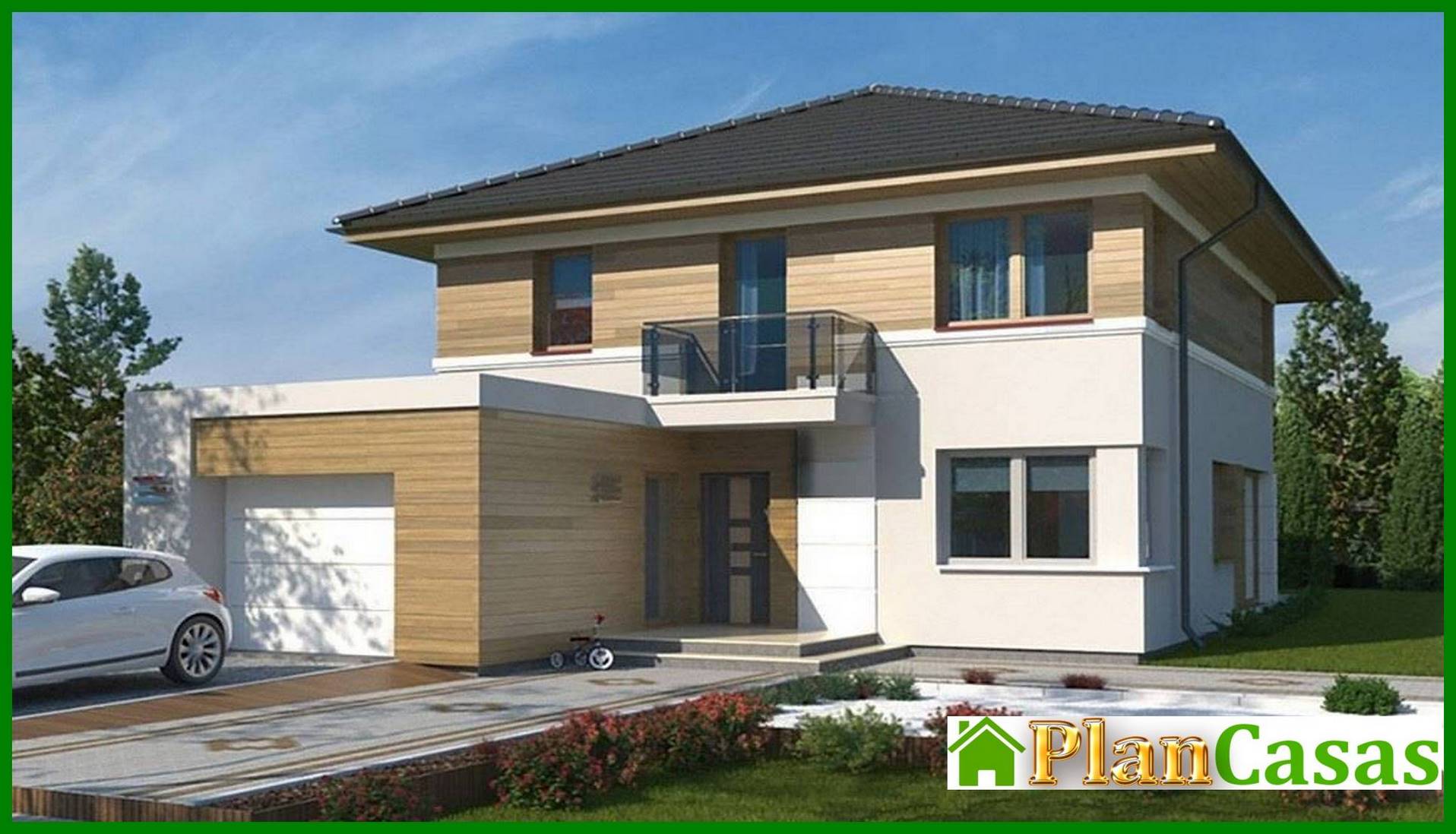Visualization gallery - Modern house with three bedroom on the second floor