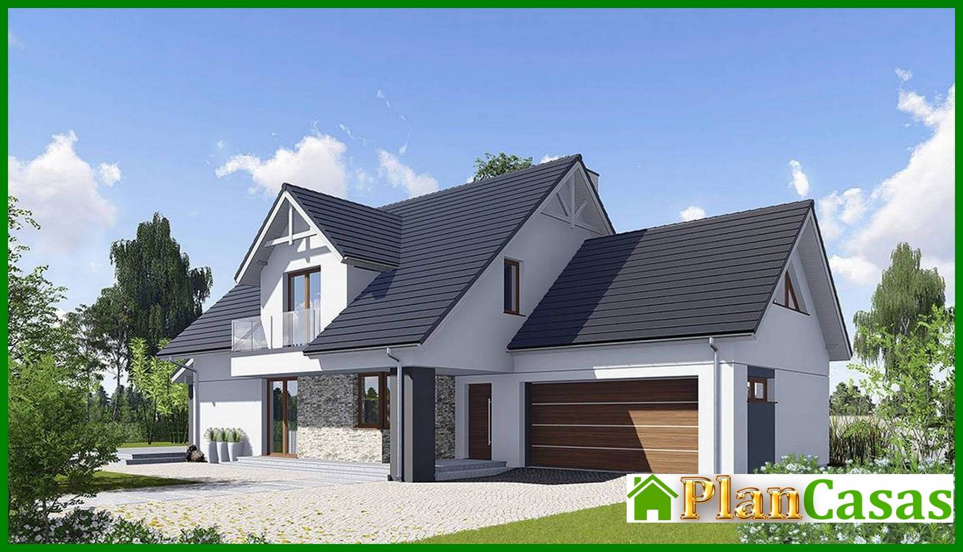 Visualization gallery - Residential building with a spacious garage and three bedrooms