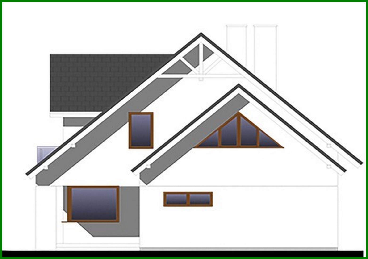 Visualization gallery - Residential building with a spacious garage and three bedrooms