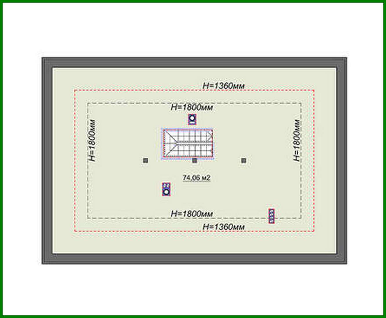 Visualization gallery - Beautiful house building with a spacious living room