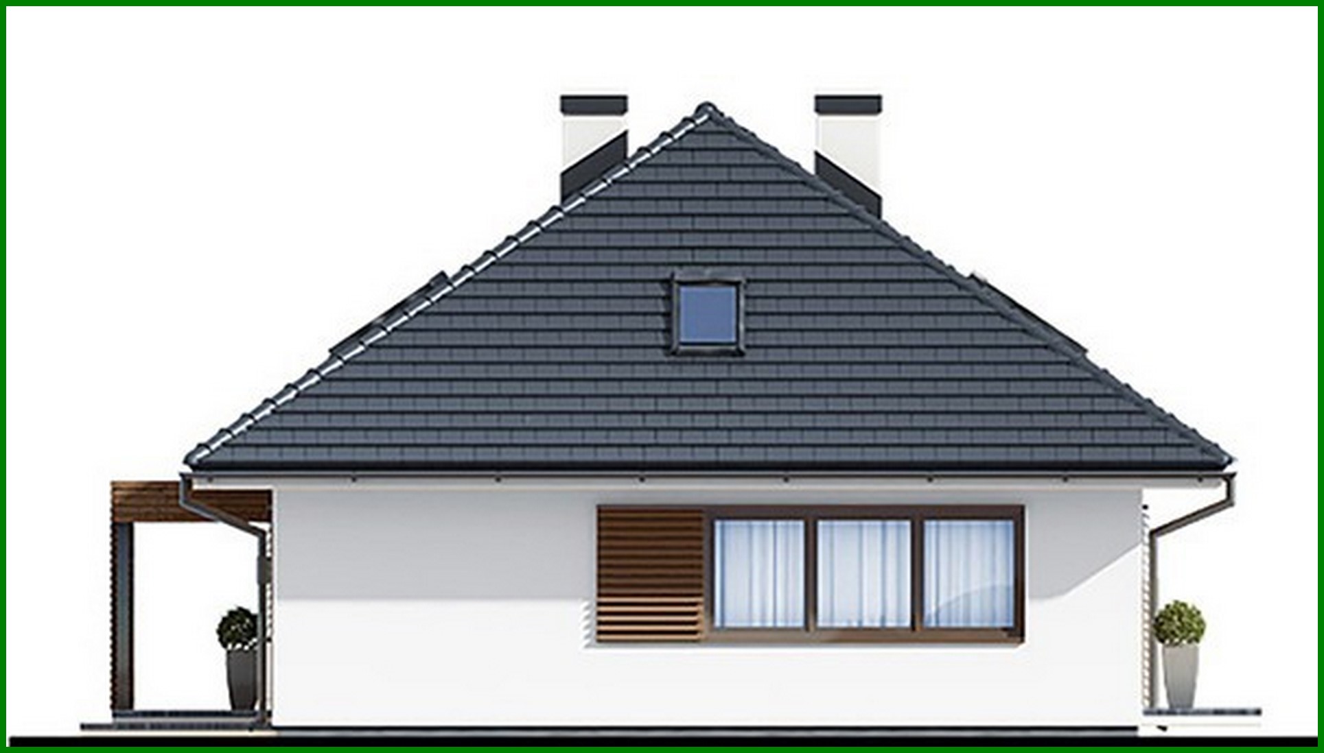 Visualization gallery - Beautiful house building with a spacious living room