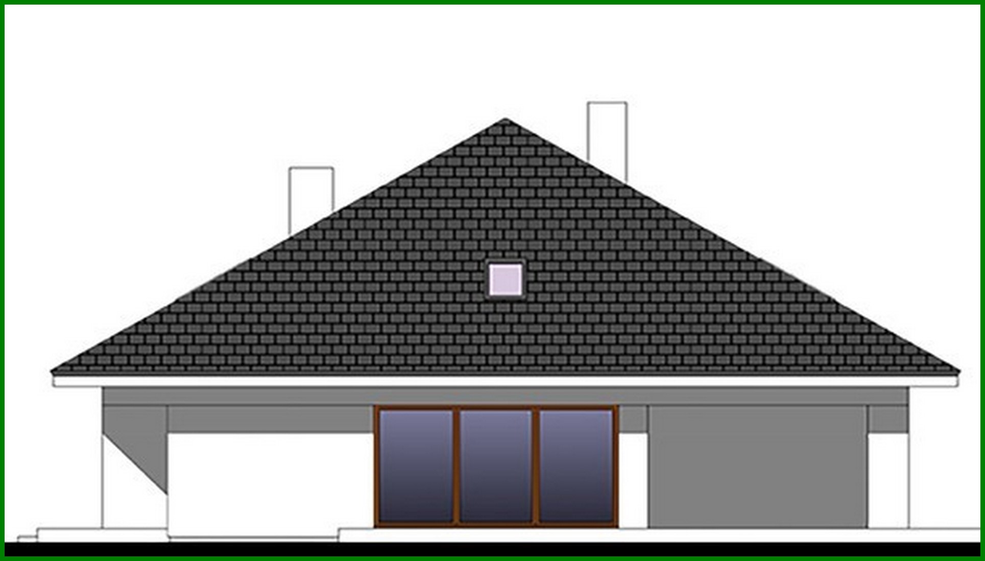 Visualization gallery - Attractive one-story country house with a garage