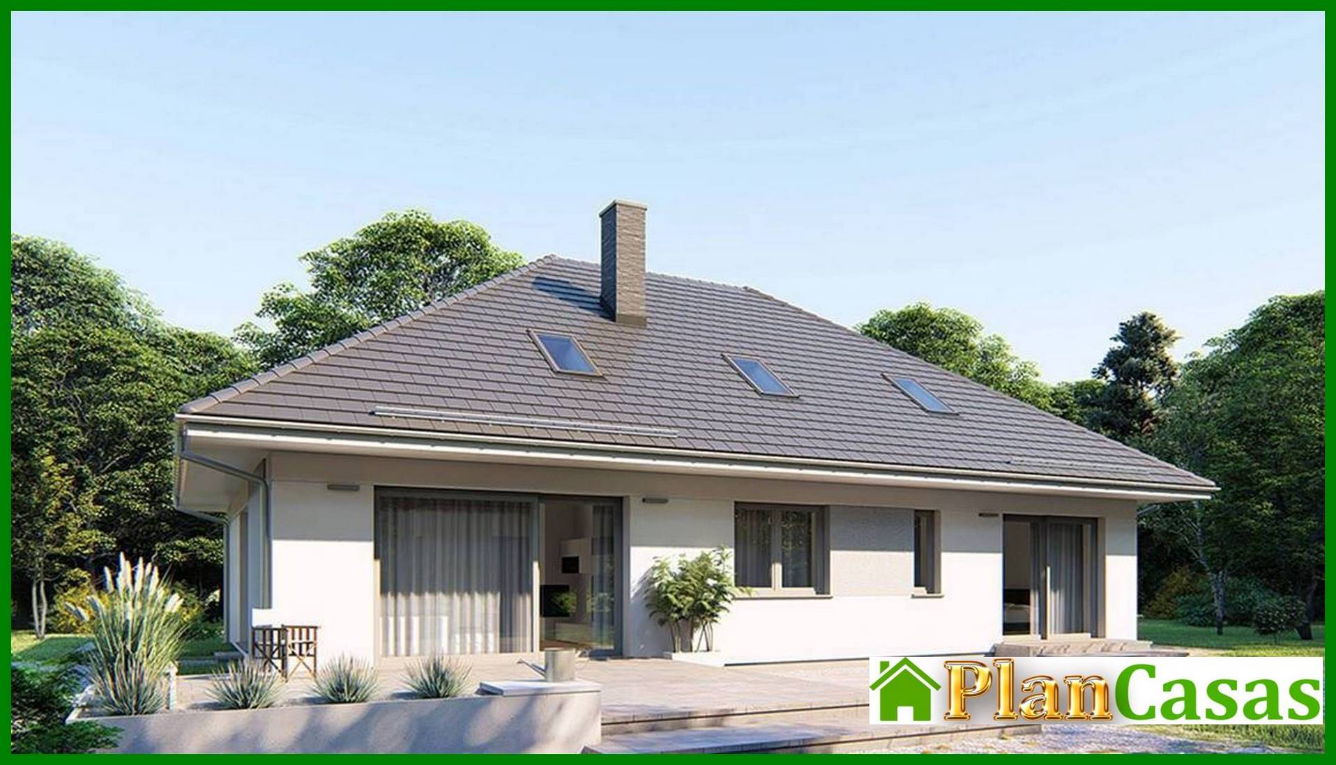 Visualization gallery - Five-bedroom apartment building with a spacious garage