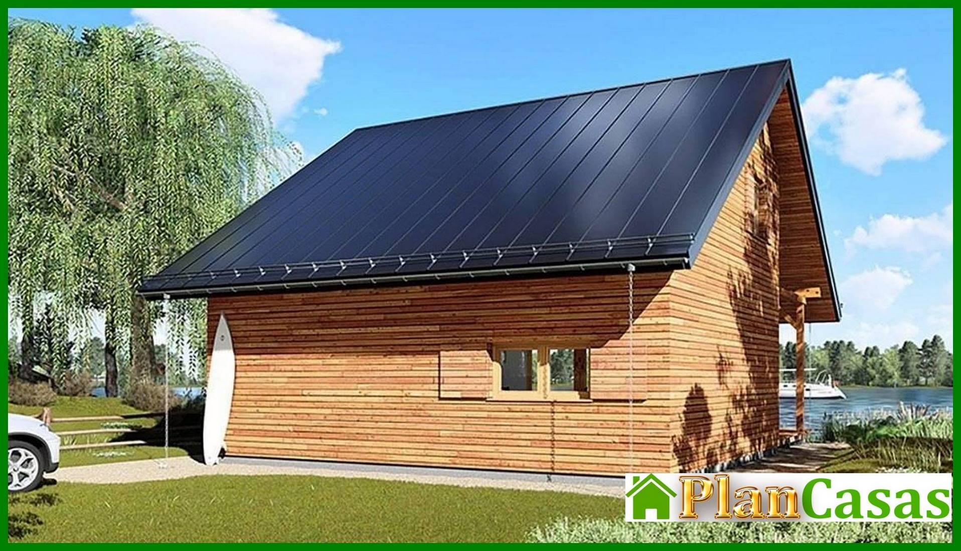 Visualization gallery - Country house decorated with wood