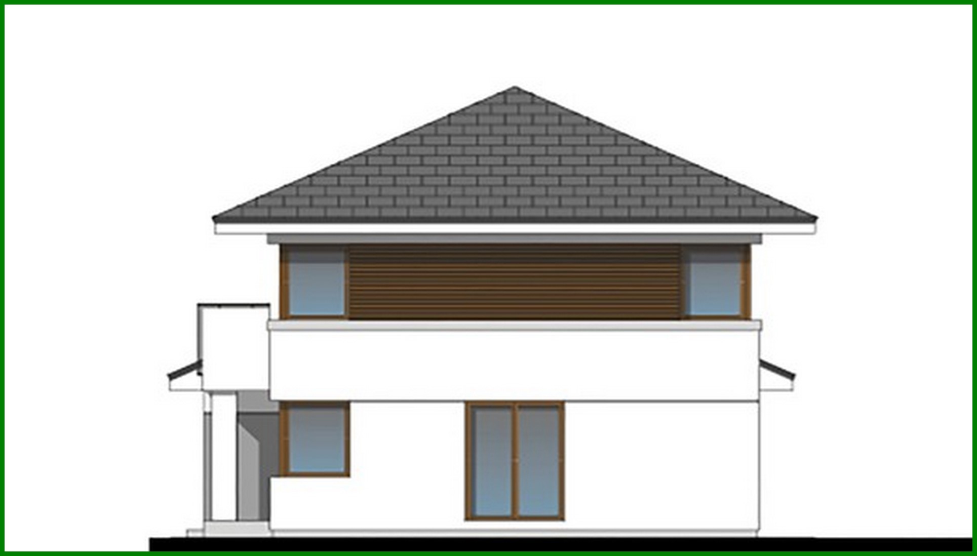 Visualization gallery - Townhouse with spacious living rooms and offices