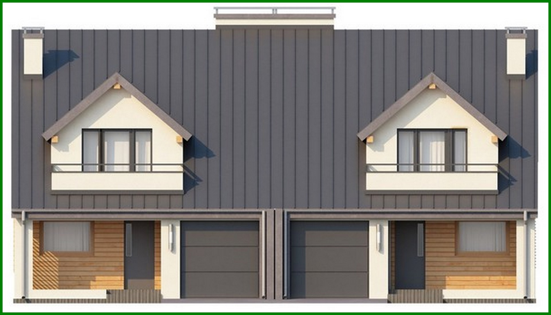 Visualization gallery - The project of an inexpensive cottage for two families