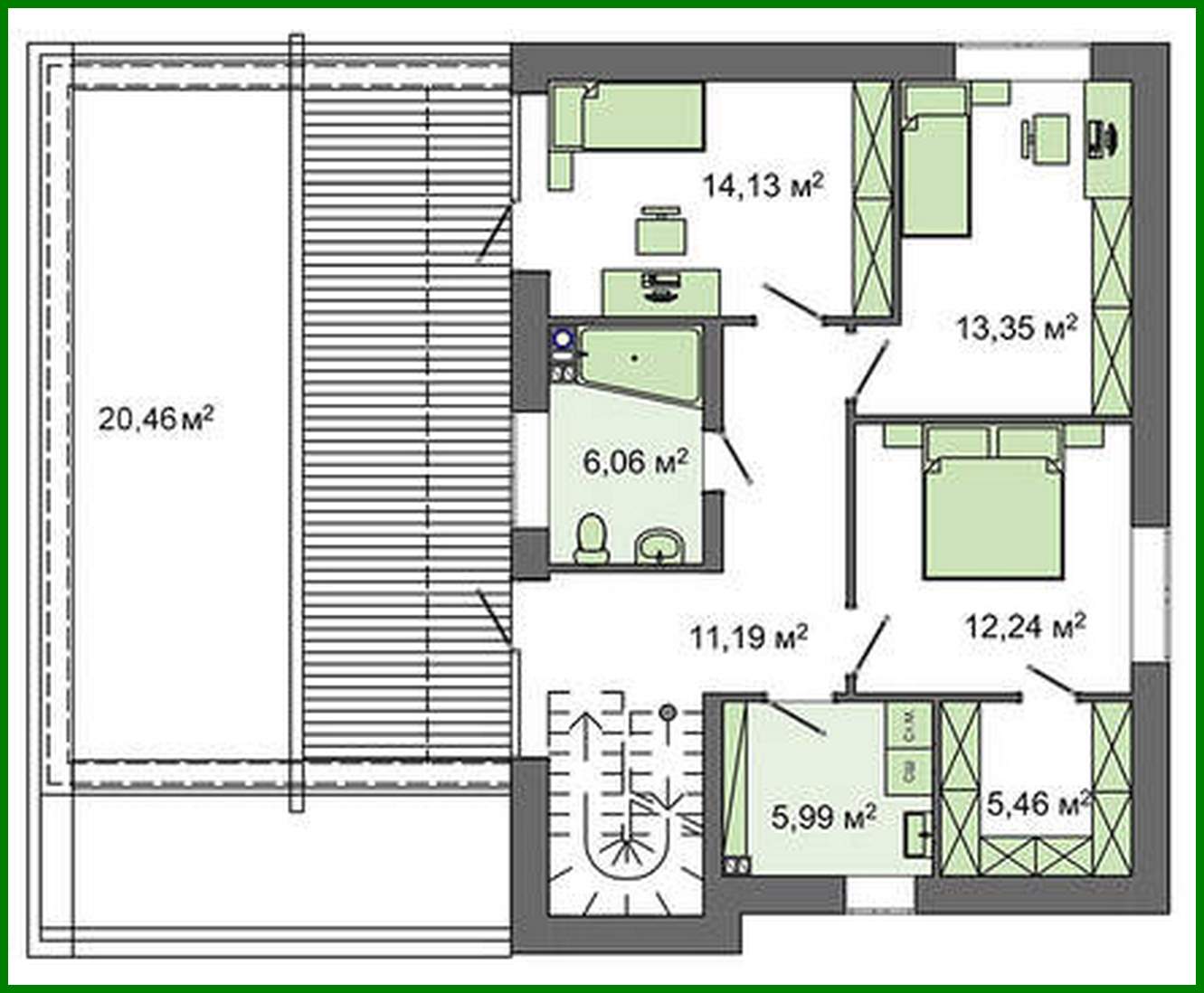 Visualization gallery - The project of a magnificent house with a luxury garage and balcony