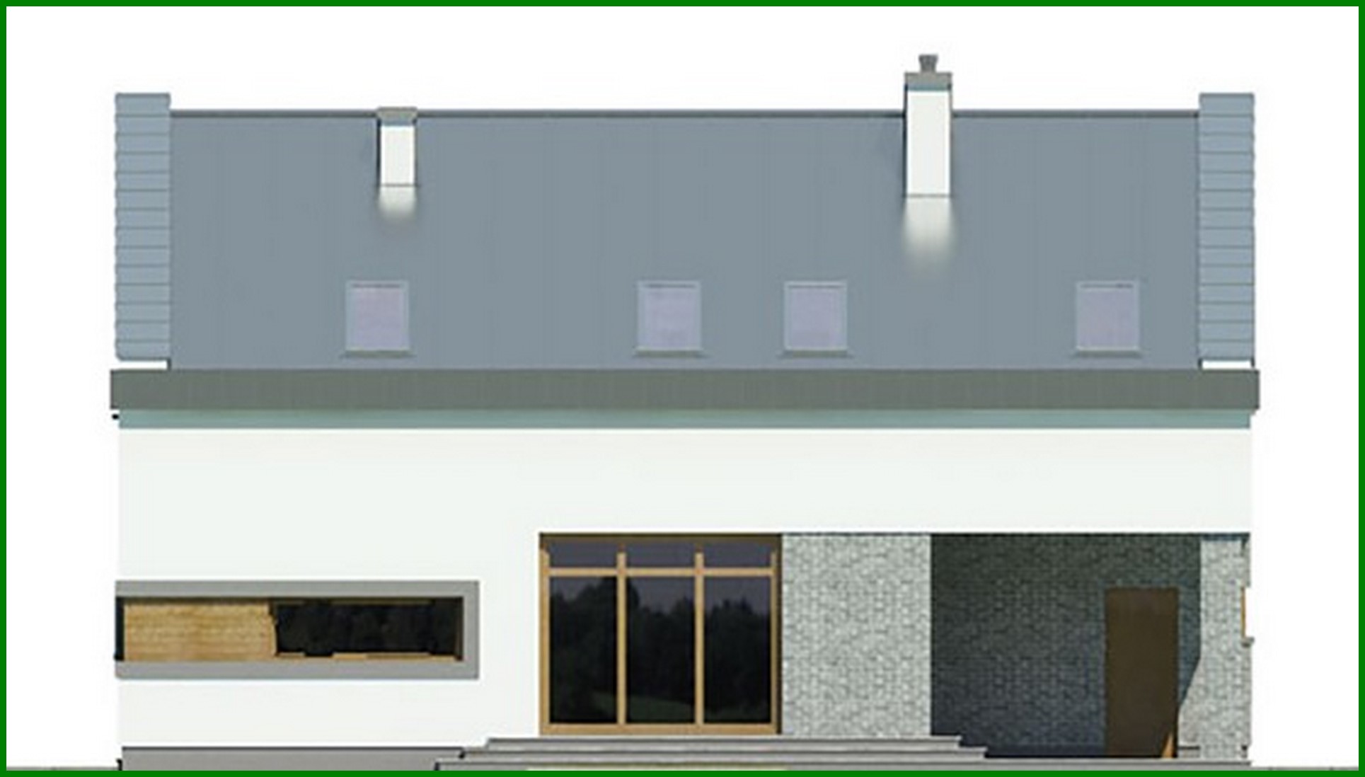 Visualization gallery - A solid five-bedroom country house project