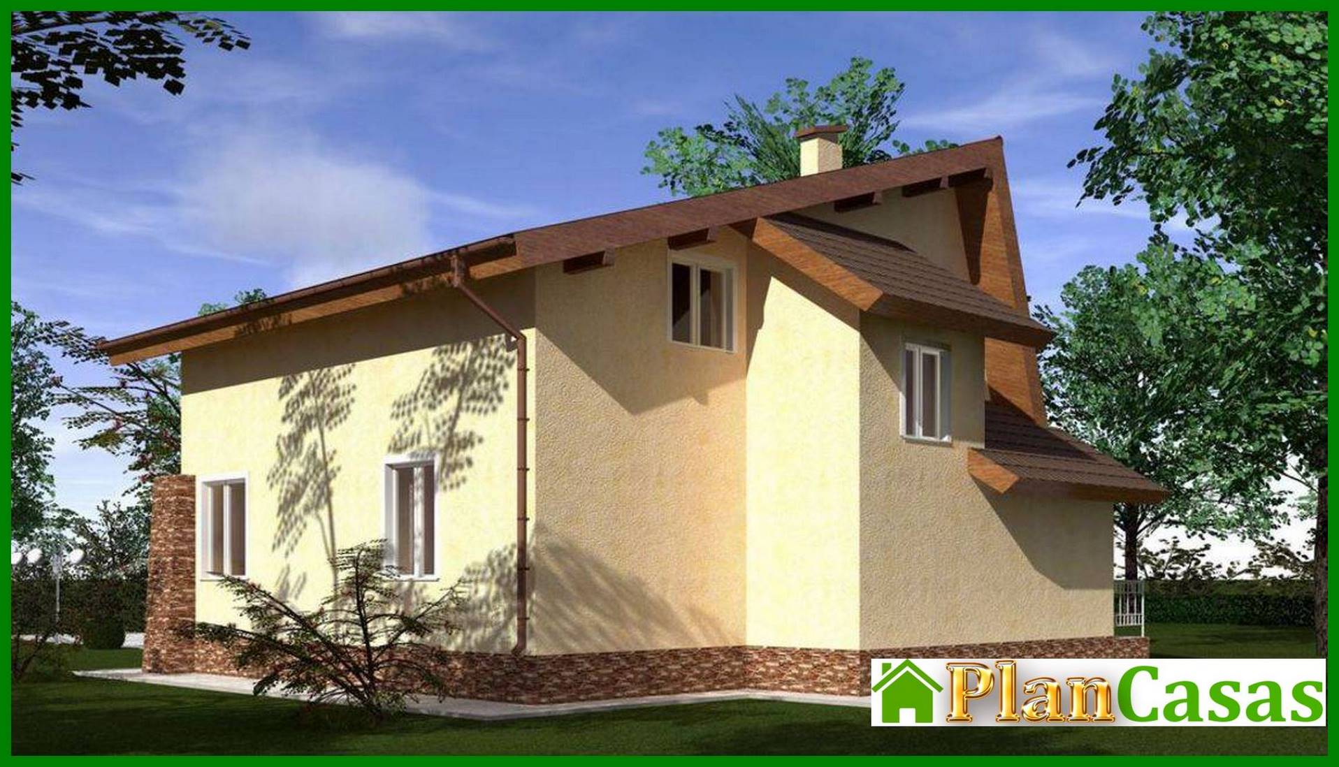 Visualization gallery - An attic house project of an unusual shape