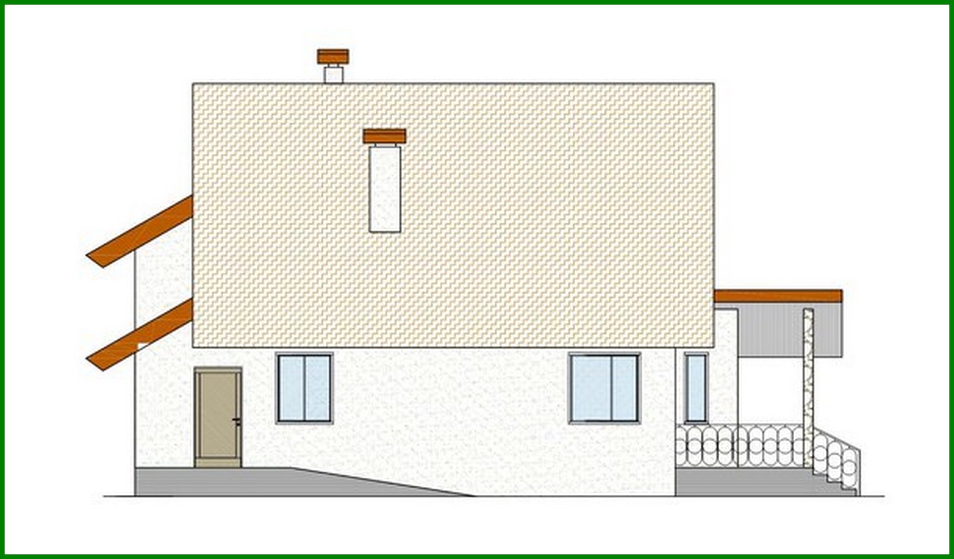 Visualization gallery - An attic house project of an unusual shape