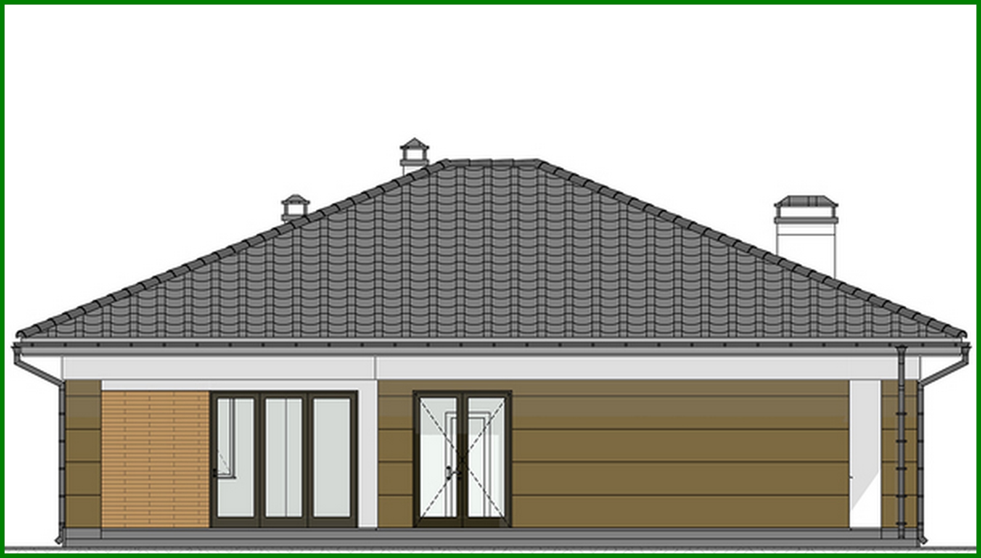 Visualization gallery - Project of a one-story residential building with a large terrace