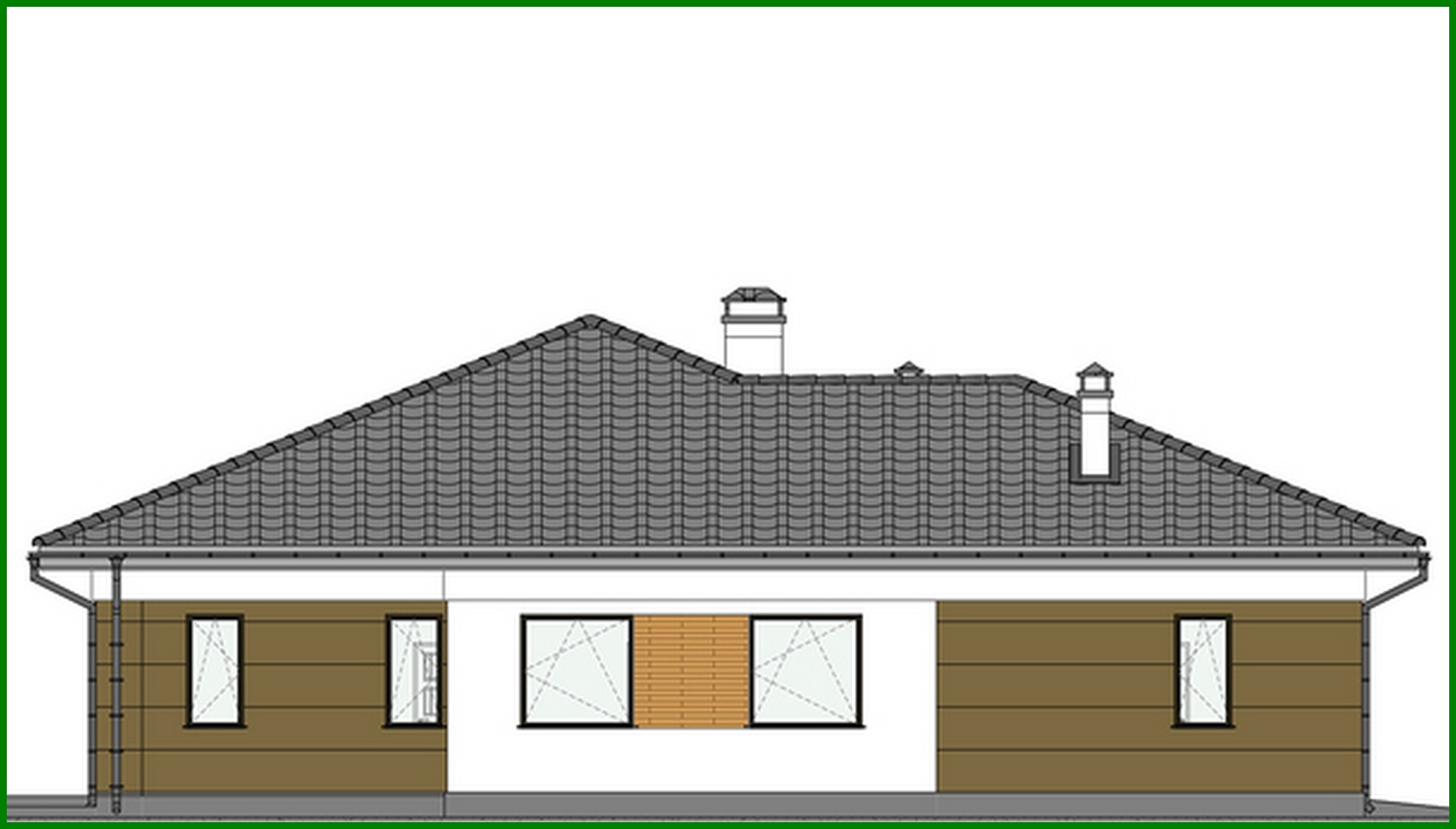 Visualization gallery - Project of a one-story residential building with a large terrace