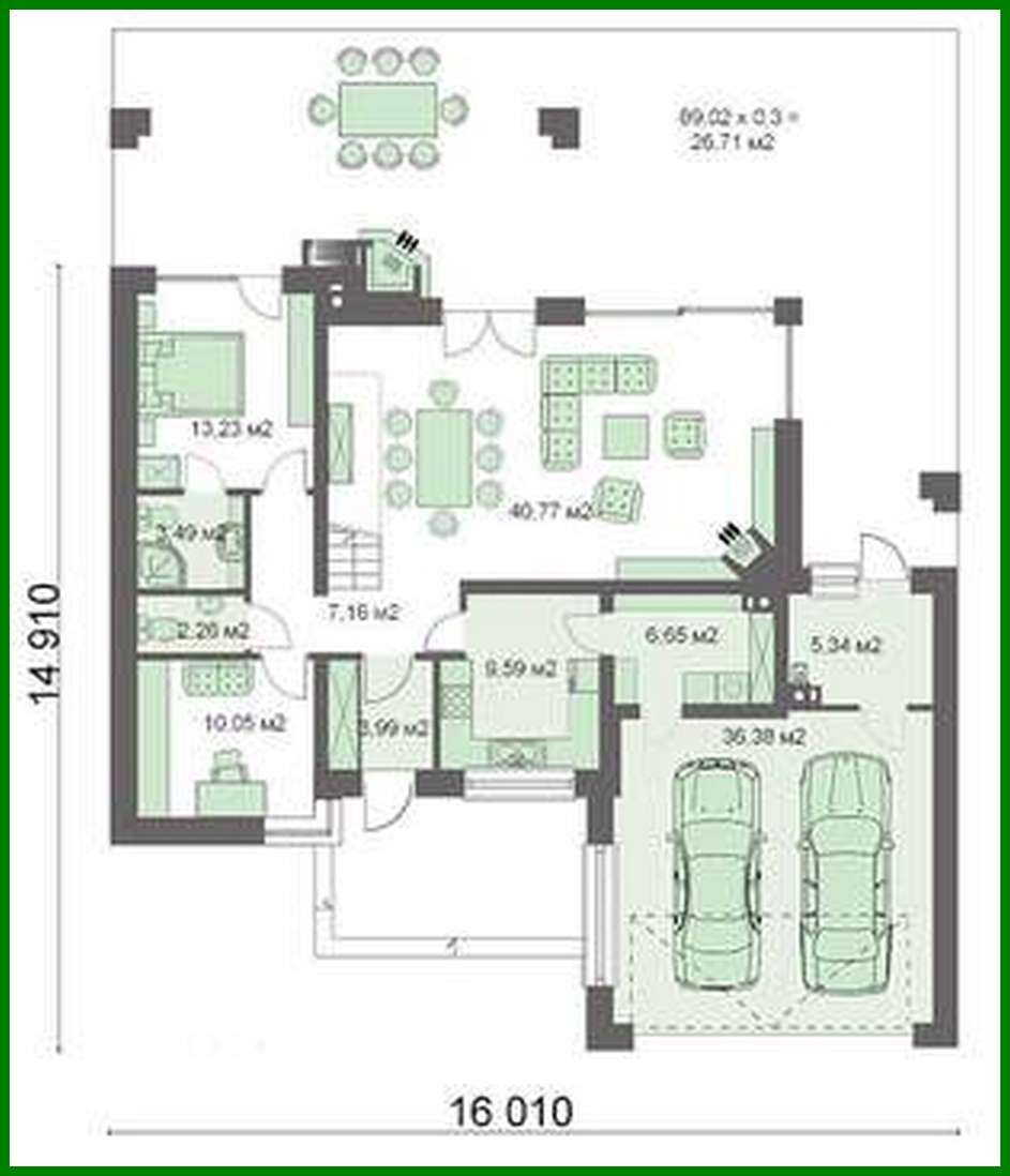Visualization gallery - Two-storey house with bedroom apartments on the first and second floor