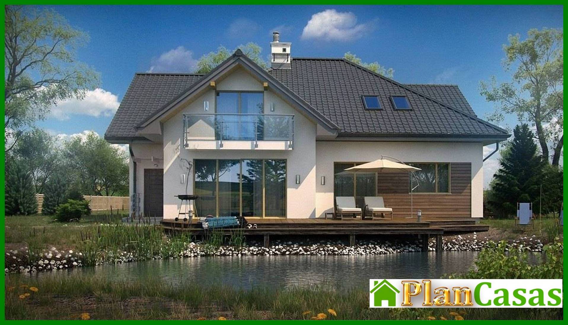 Visualization gallery - The project of a spacious house with a garage for two cars