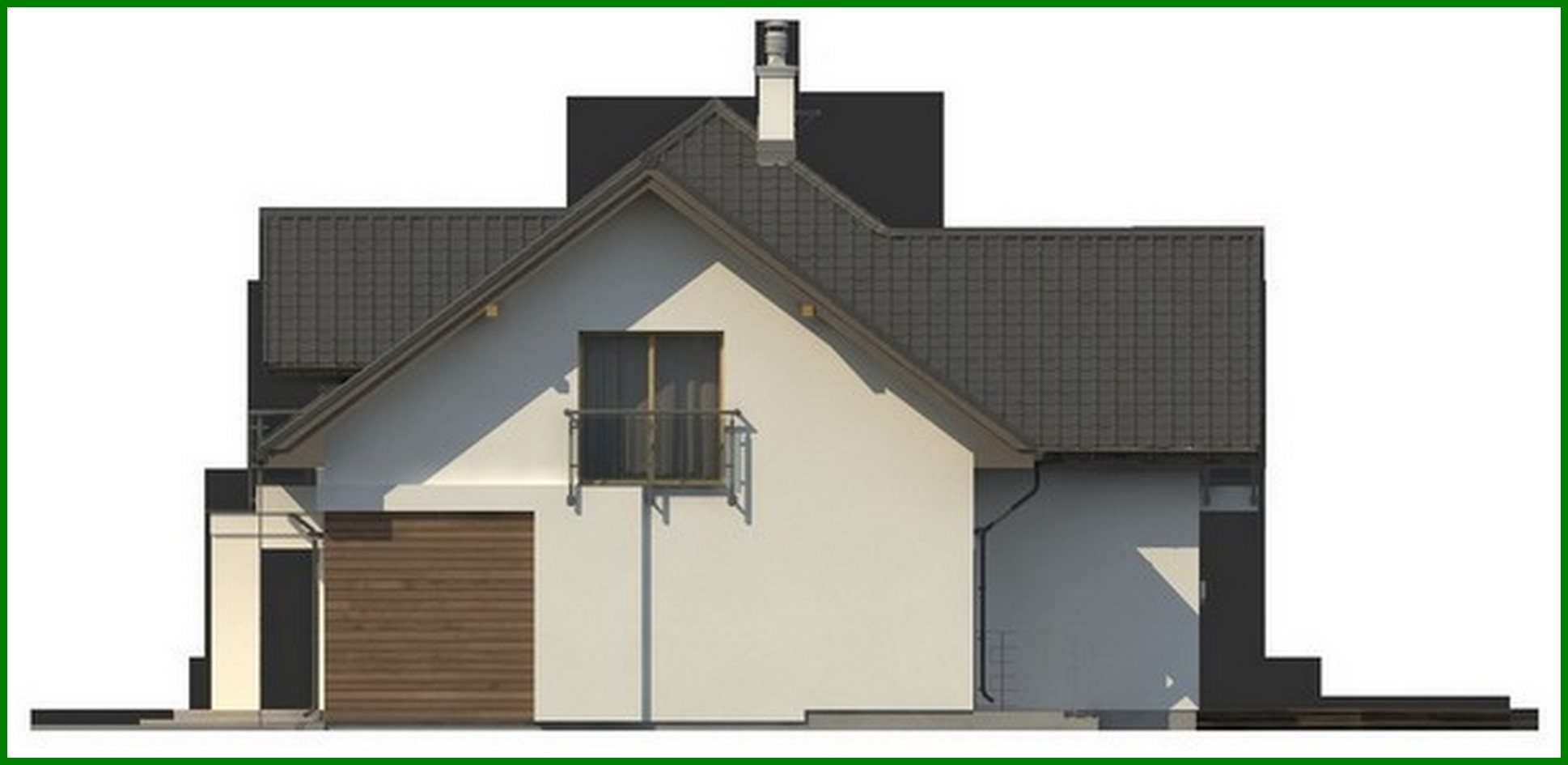 Visualization gallery - The project of a spacious house with a garage for two cars