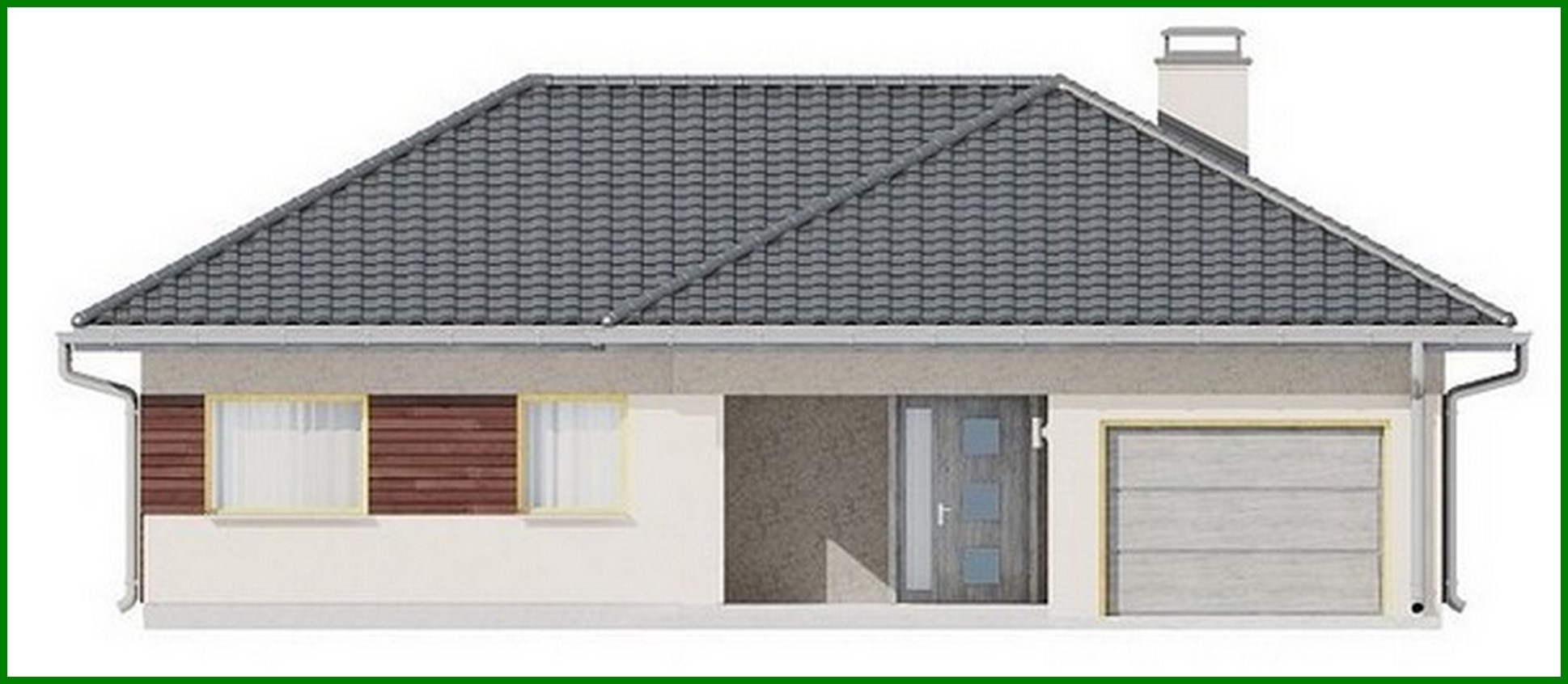 Visualization gallery - One-storey house project with a large terrace