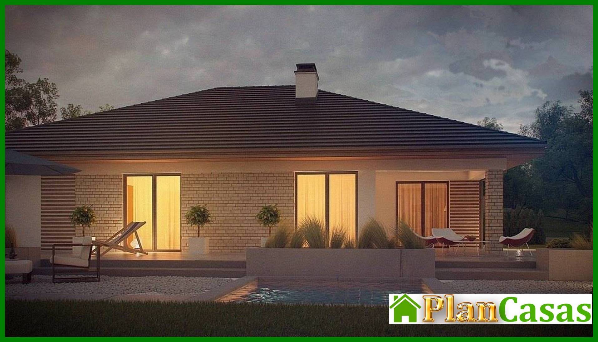 Visualization gallery - One-storey house project with a terrace