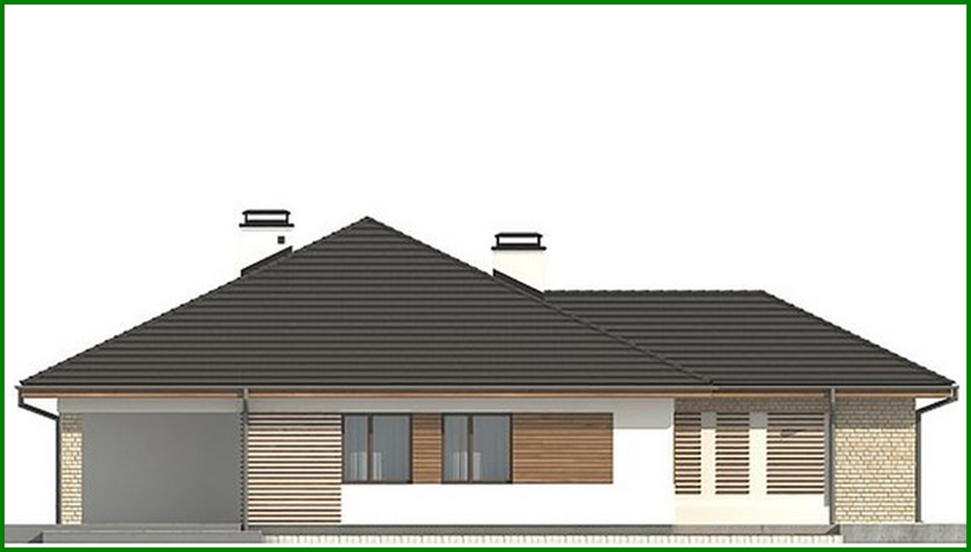 Visualization gallery - One-storey house project with a terrace