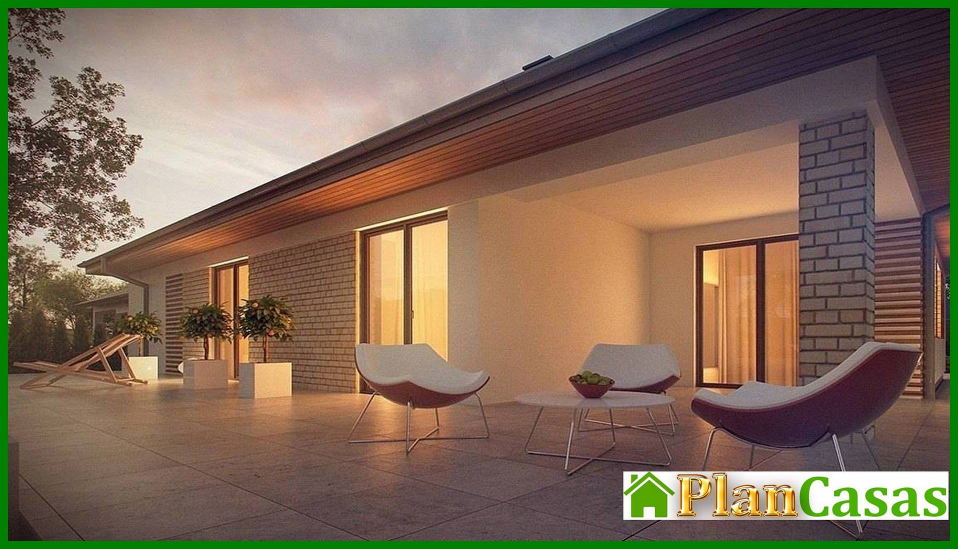 Visualization gallery - One-storey house project with a terrace