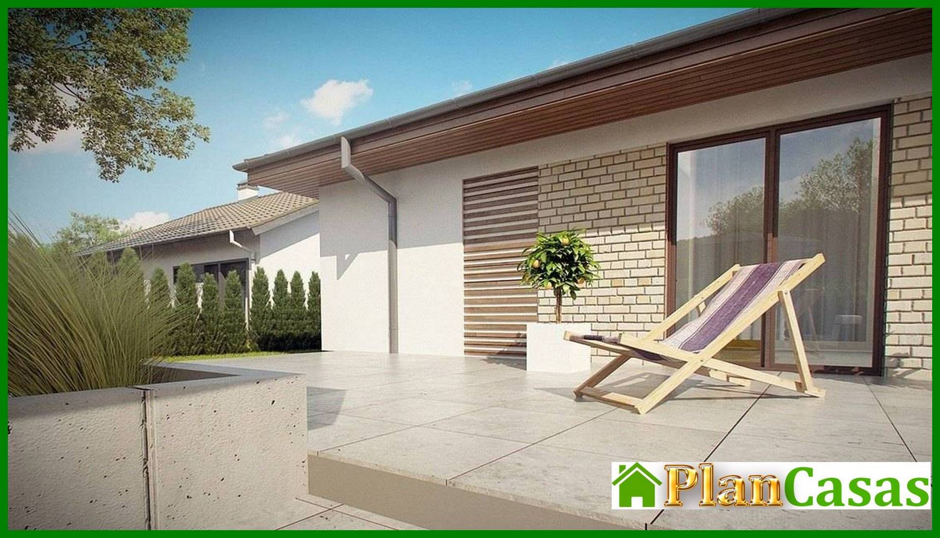 Visualization gallery - One-storey house project with a terrace