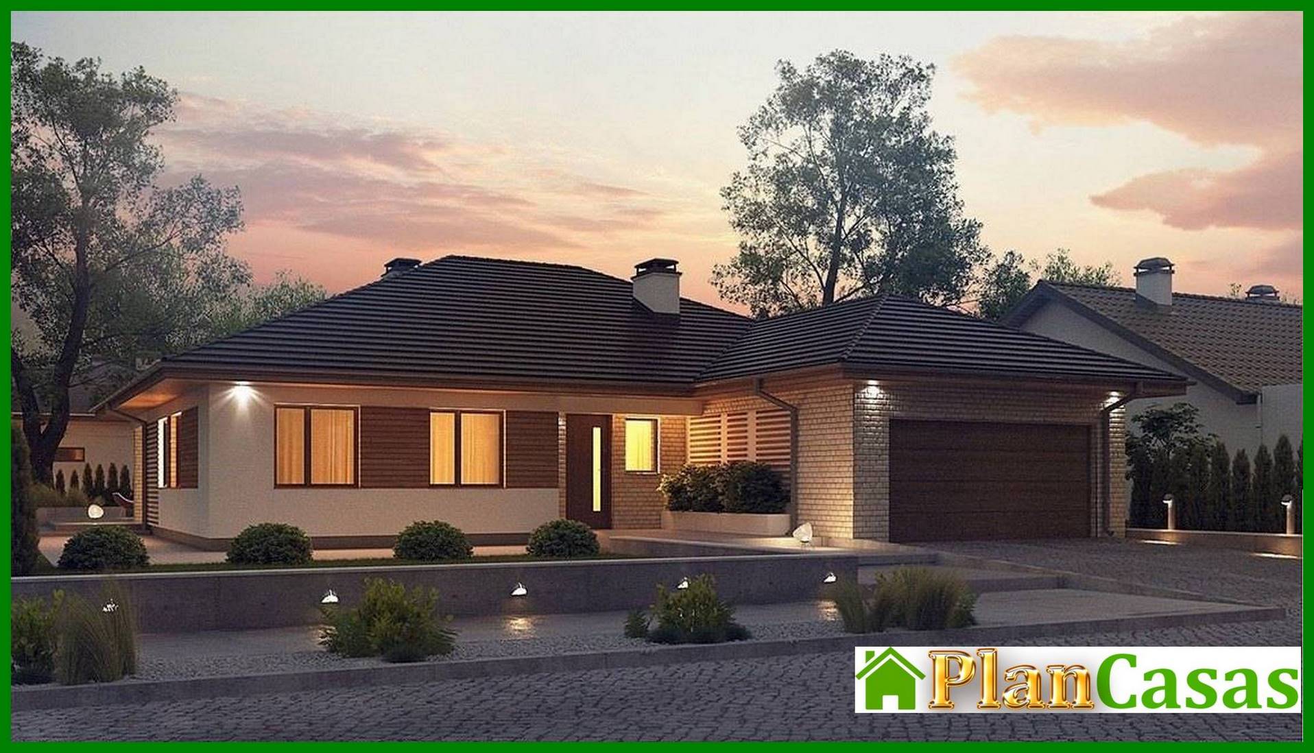 Visualization gallery - One-storey house project with a terrace