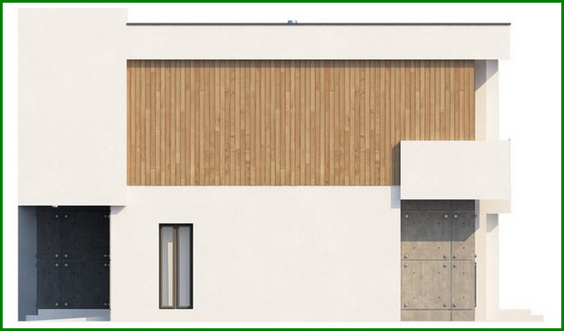 Visualization gallery - Project of a cottage with an office and a garage