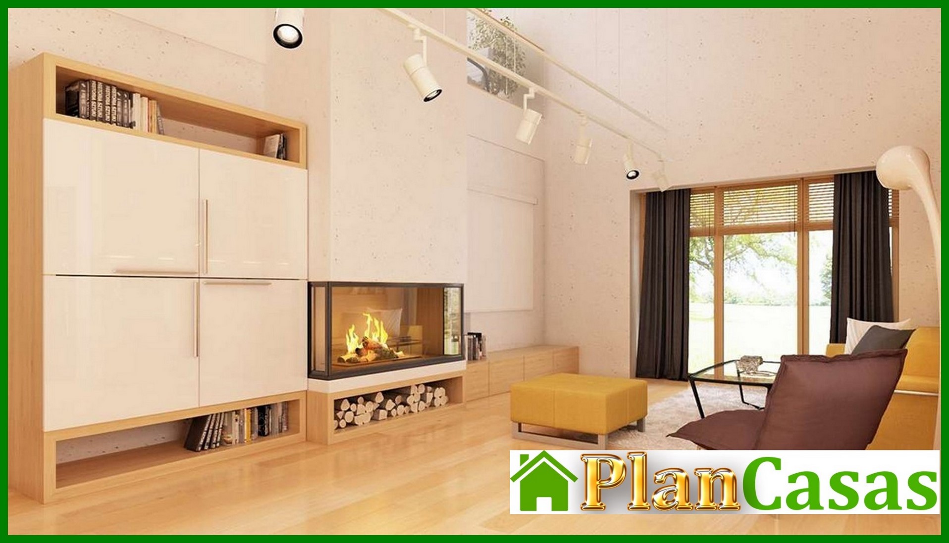 Visualization gallery - The project of a one-story cottage with a garage for two cars