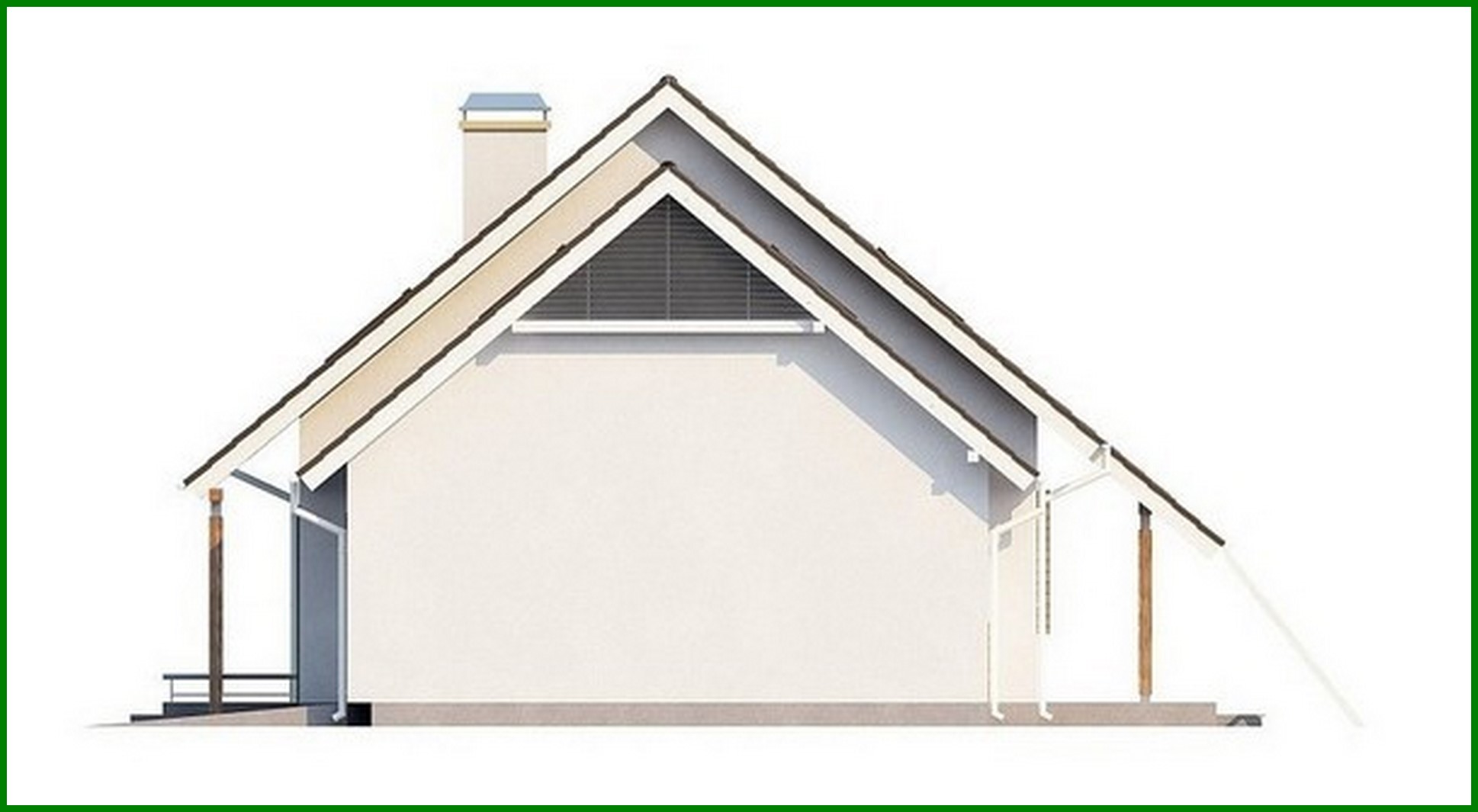 Visualization gallery - Project of a large house with an attic and a garage