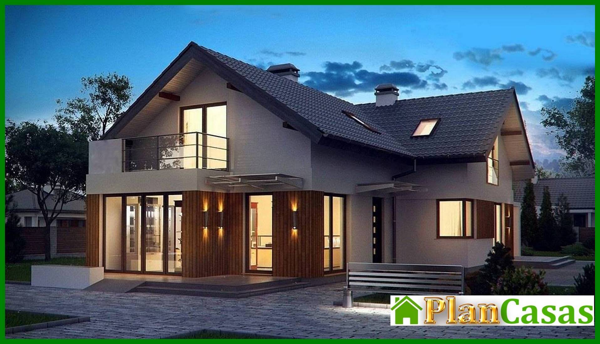 Project of a house with an attic and an additional room on the ground floor house plan