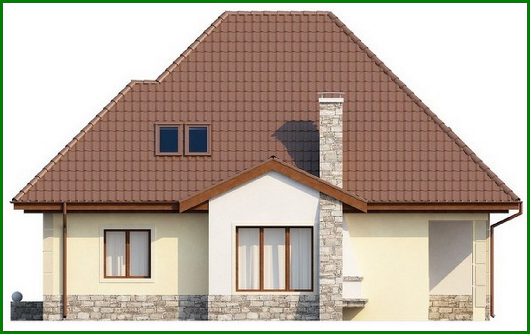 Visualization gallery - The project of a spacious house of complex shape