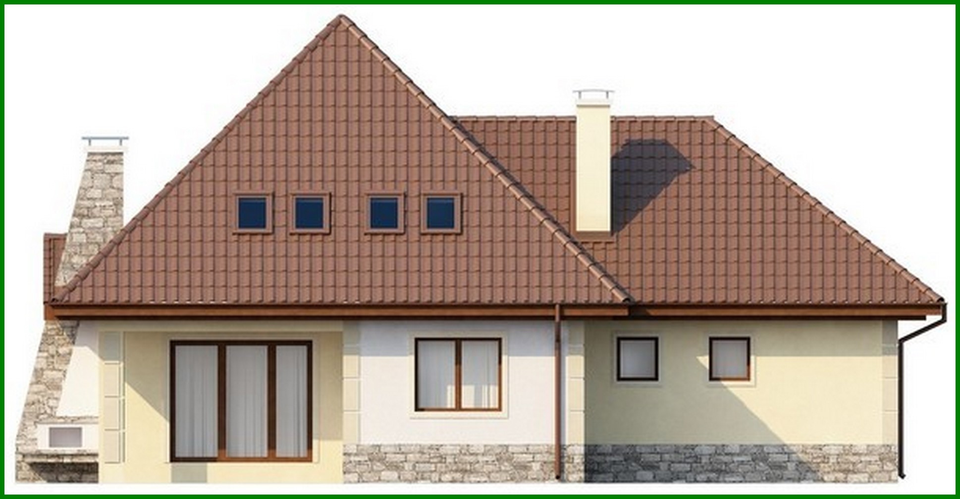 Visualization gallery - The project of a spacious house of complex shape