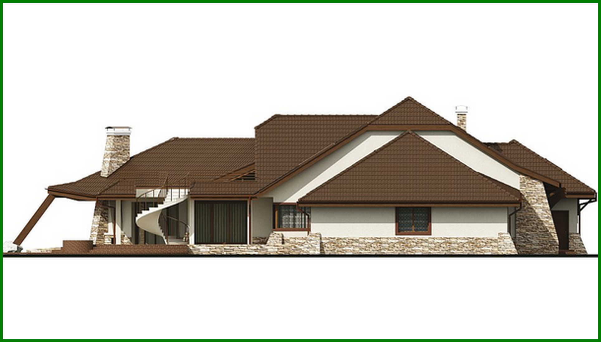 Visualization gallery - The project of a comfortable classic mansion with a garage for two cars