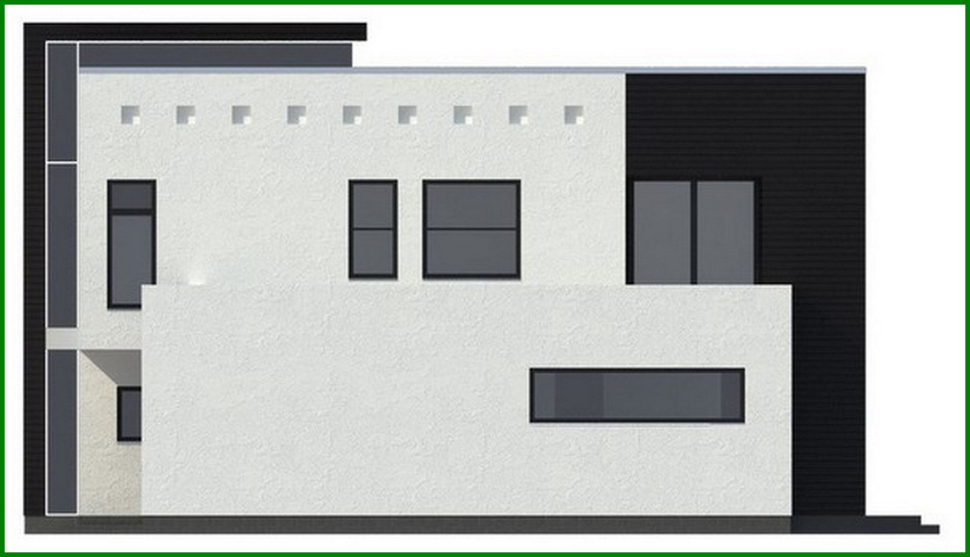 Visualization gallery - Design of a modern cottage with a spacious terrace above the garage