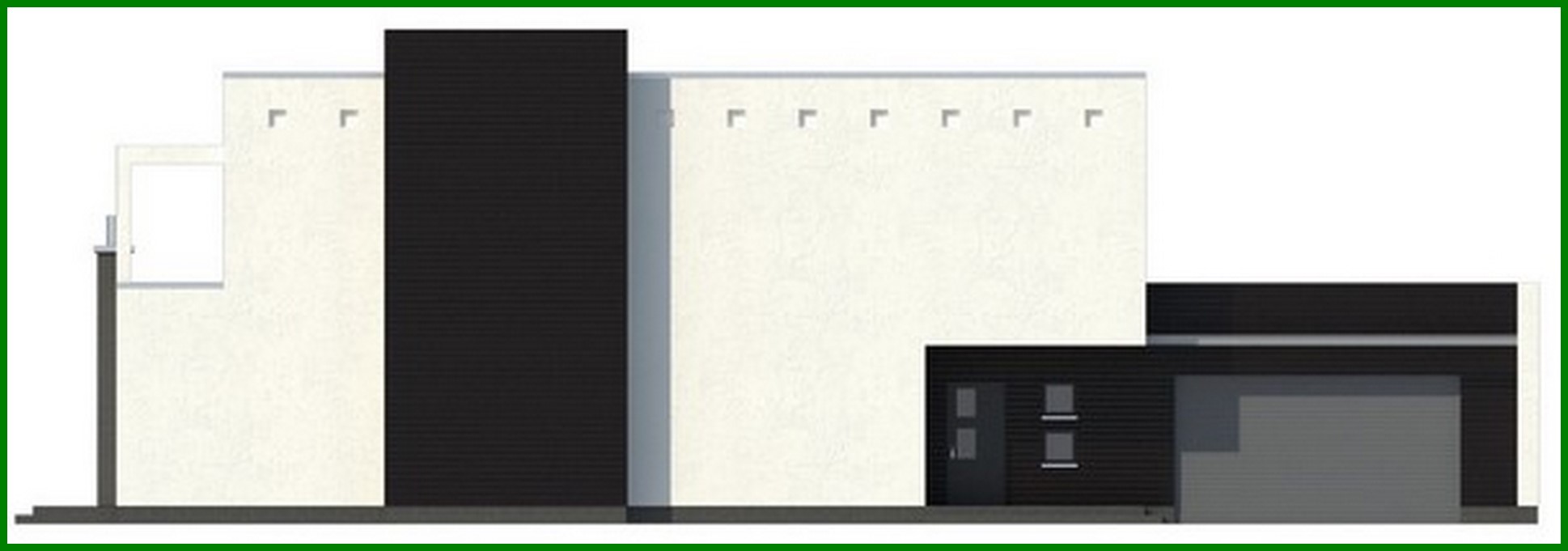 Visualization gallery - Design of a modern cottage with a spacious terrace above the garage