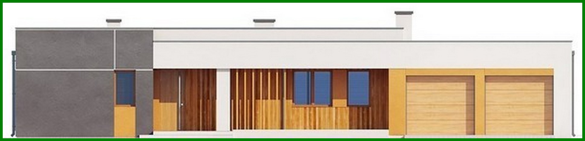 Visualization gallery - High-tech cottage project with a garage for two cars