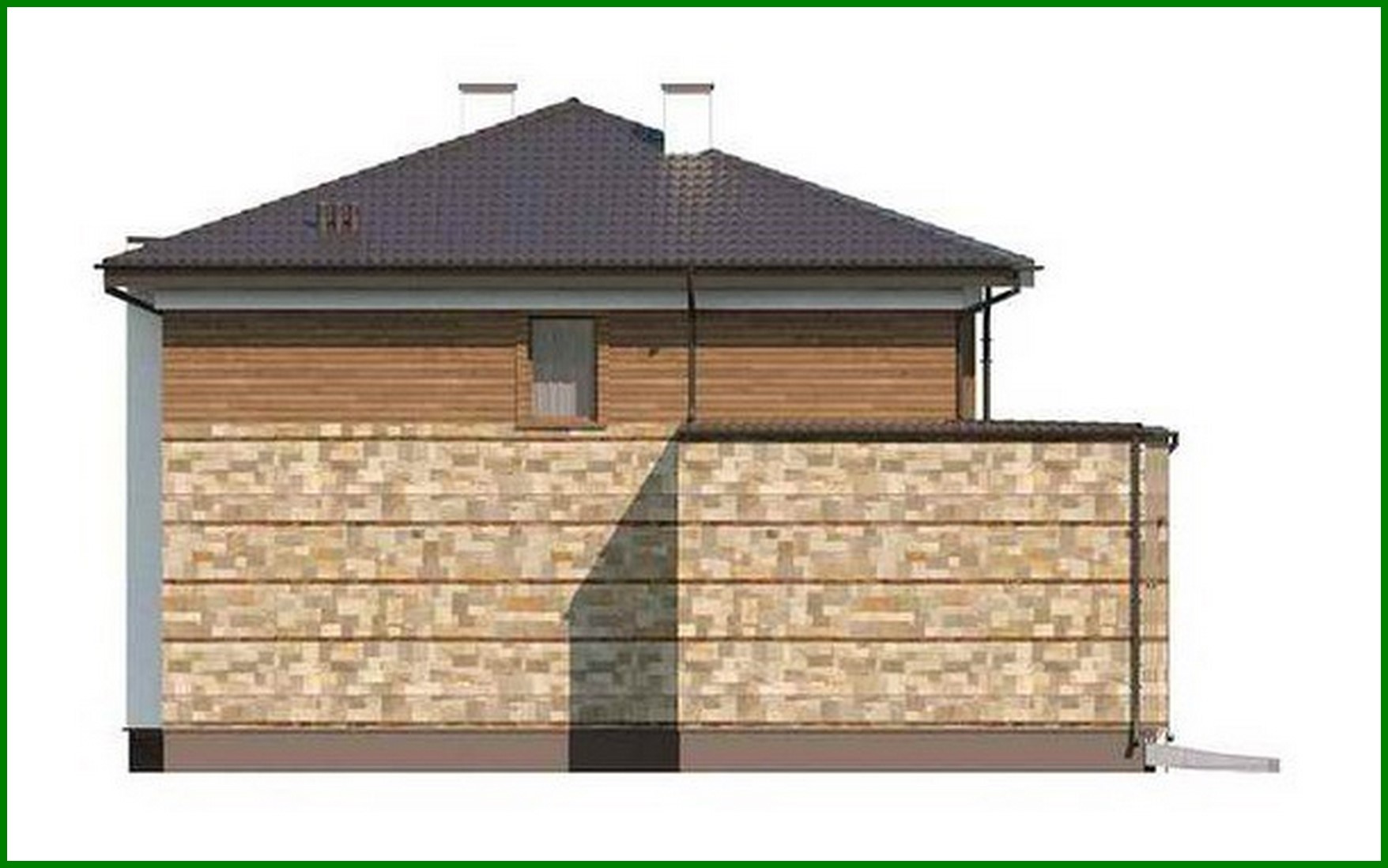 Visualization gallery - The project of a spacious two-story house with a sauna