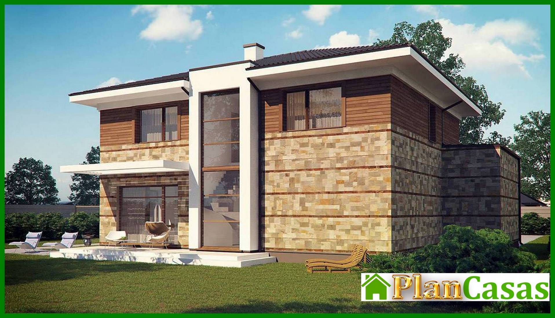 Visualization gallery - The project of a spacious two-story house with a sauna