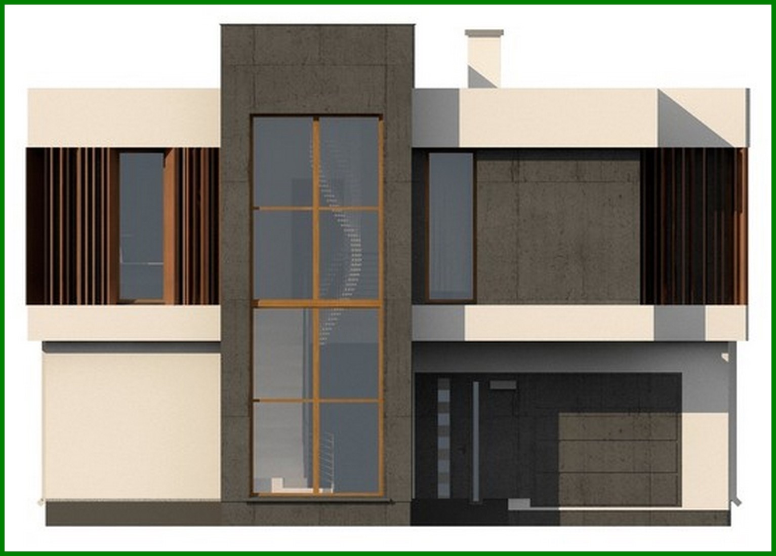 Visualization gallery - High-tech fashionable two-story house project