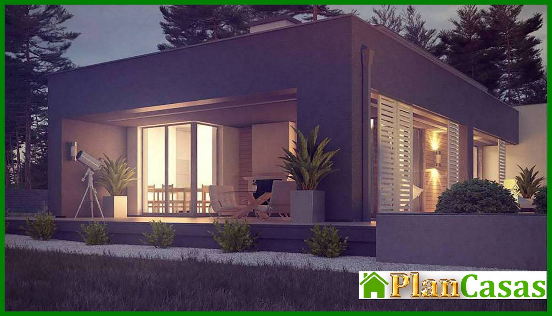 Visualization gallery - The project of a modern comfortable one-story house