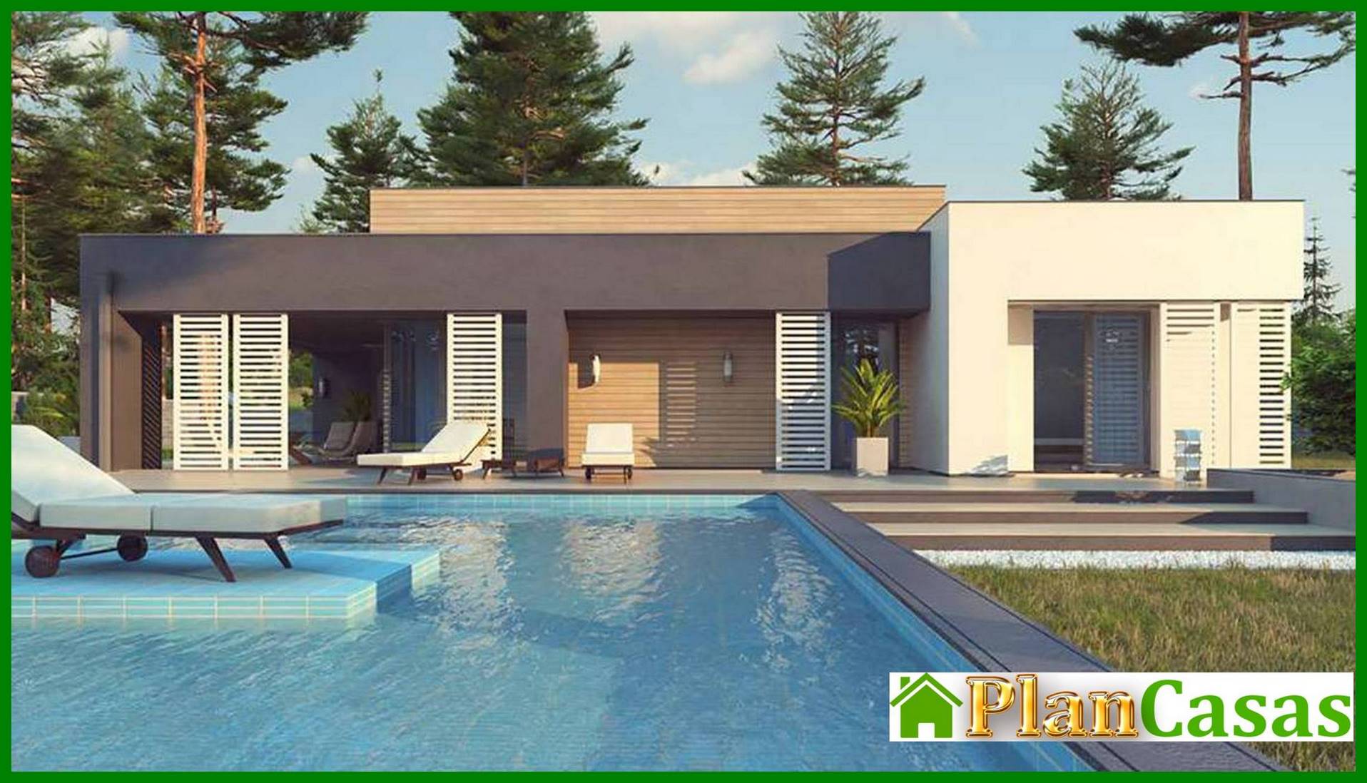 Visualization gallery - The project of a modern comfortable one-story house