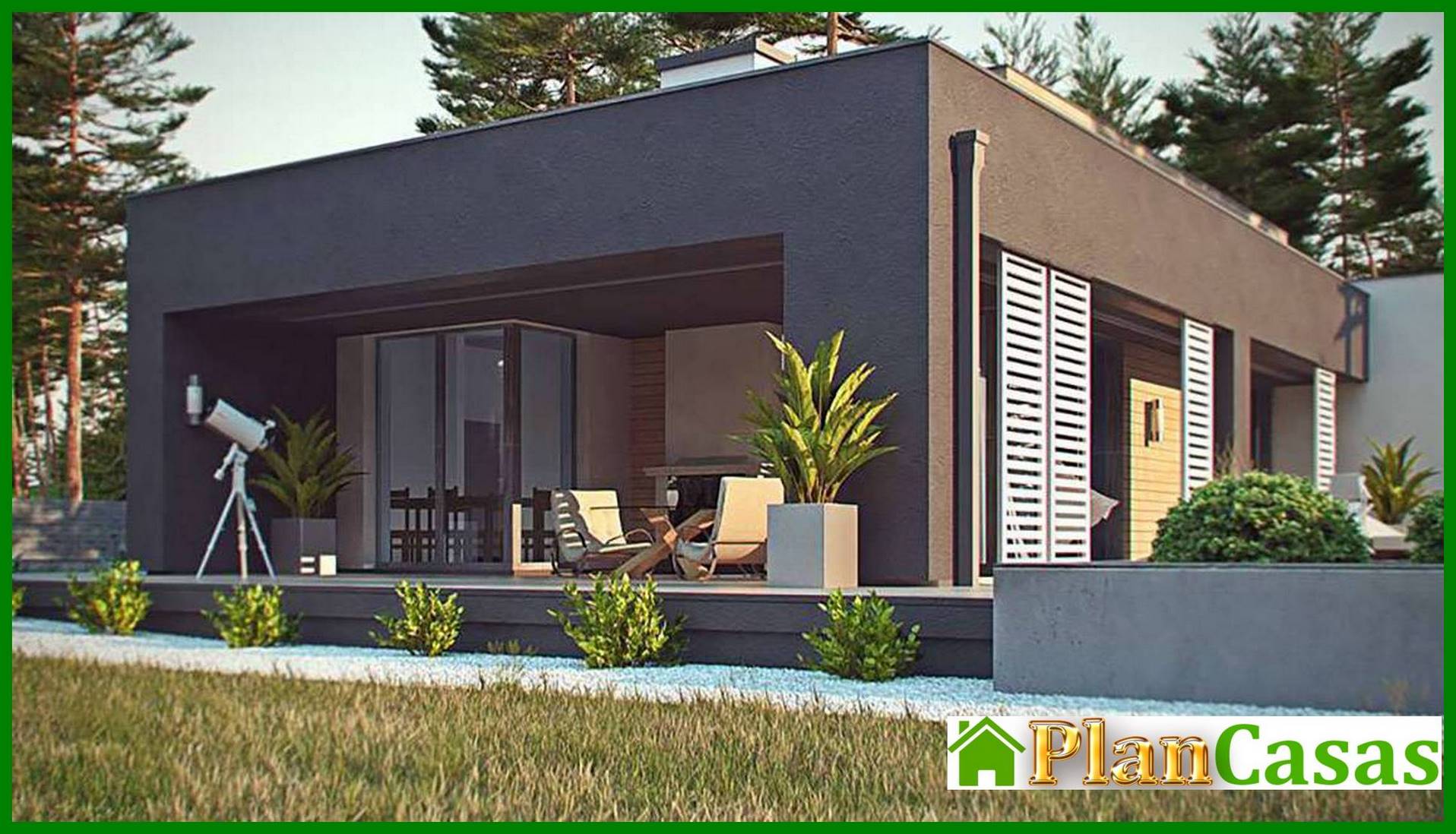 Visualization gallery - The project of a modern comfortable one-story house