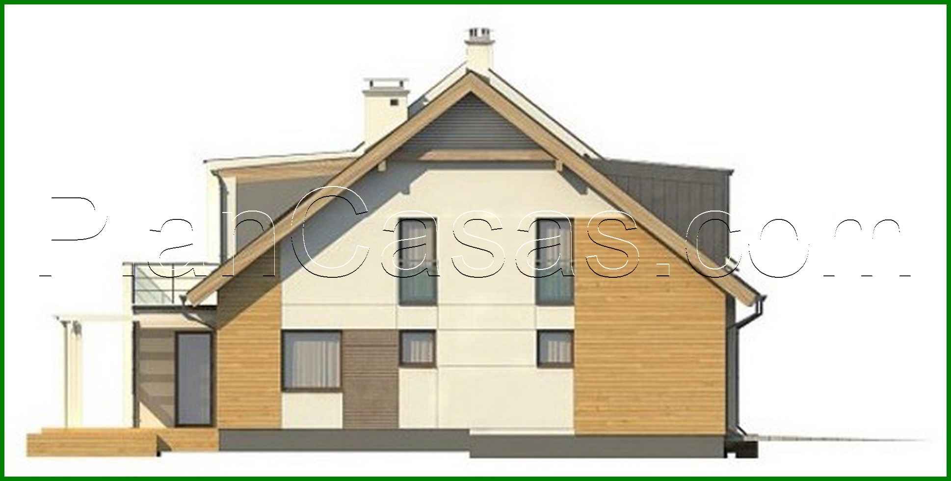 Visualization gallery - Two-family house project with separate garages and entrances