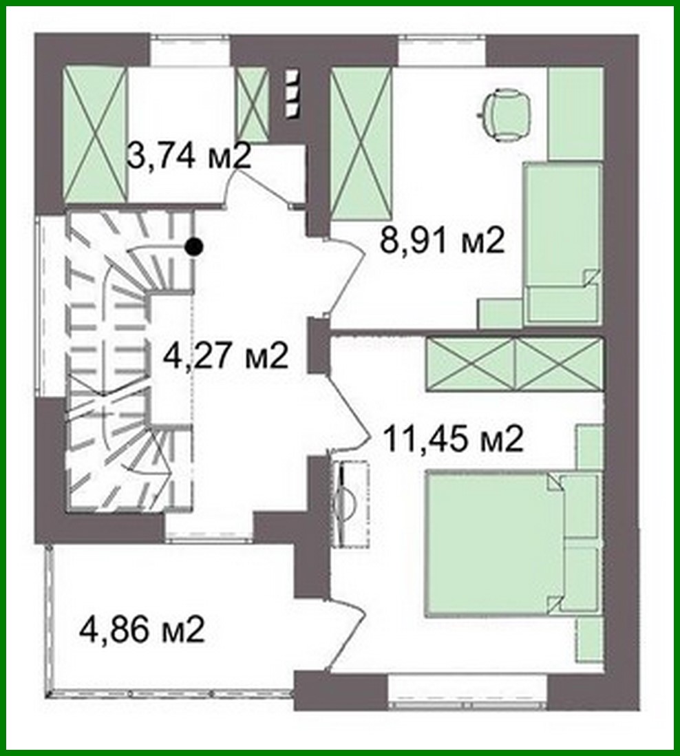 Visualization gallery - Plan of a small country house of 60m2